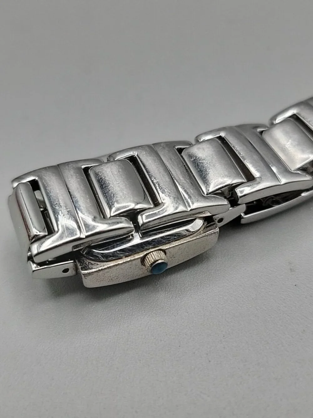 Vintage Android USA OKO Designs Square Silver Tone Women's Watch 22mm 6.5